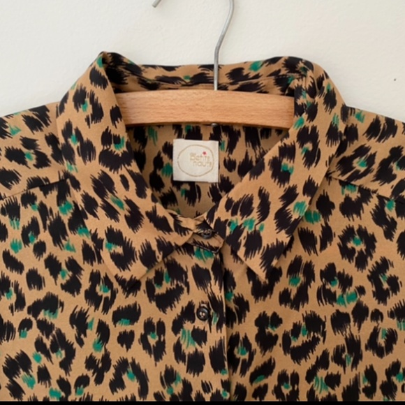Des Petits Hauts léopard-printed blouse T1 - Picture 4 of 4